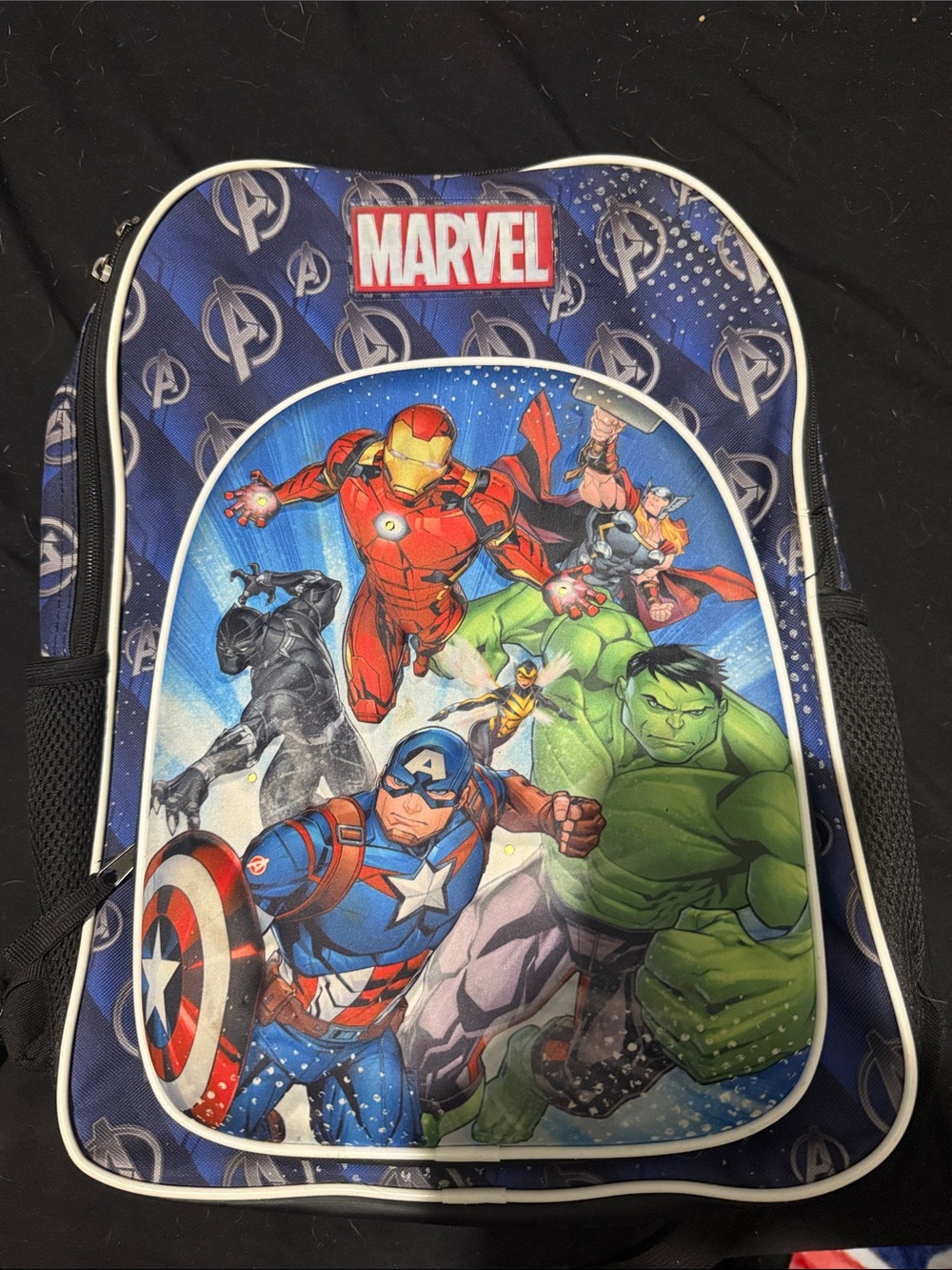 Marvel Kids Backpack with Blue, Red, Green, Black Graphics